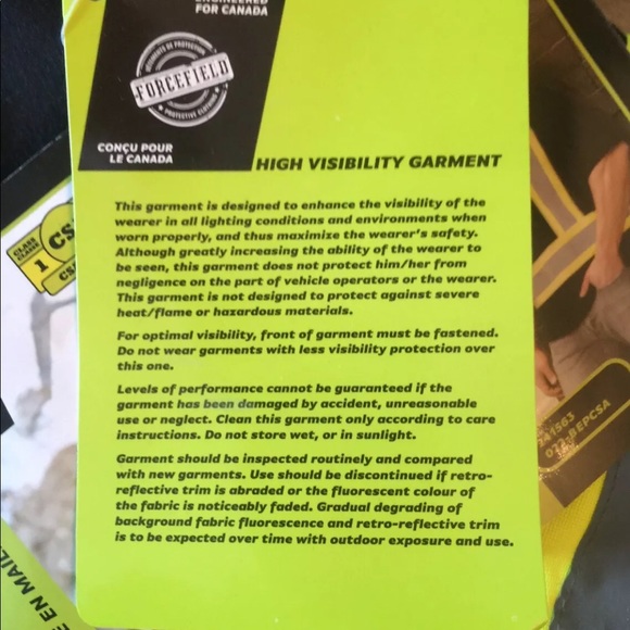 NEW SAFETY SHIRT Black High Visibility Reflective,Safety Shirt - Picture 6 of 6